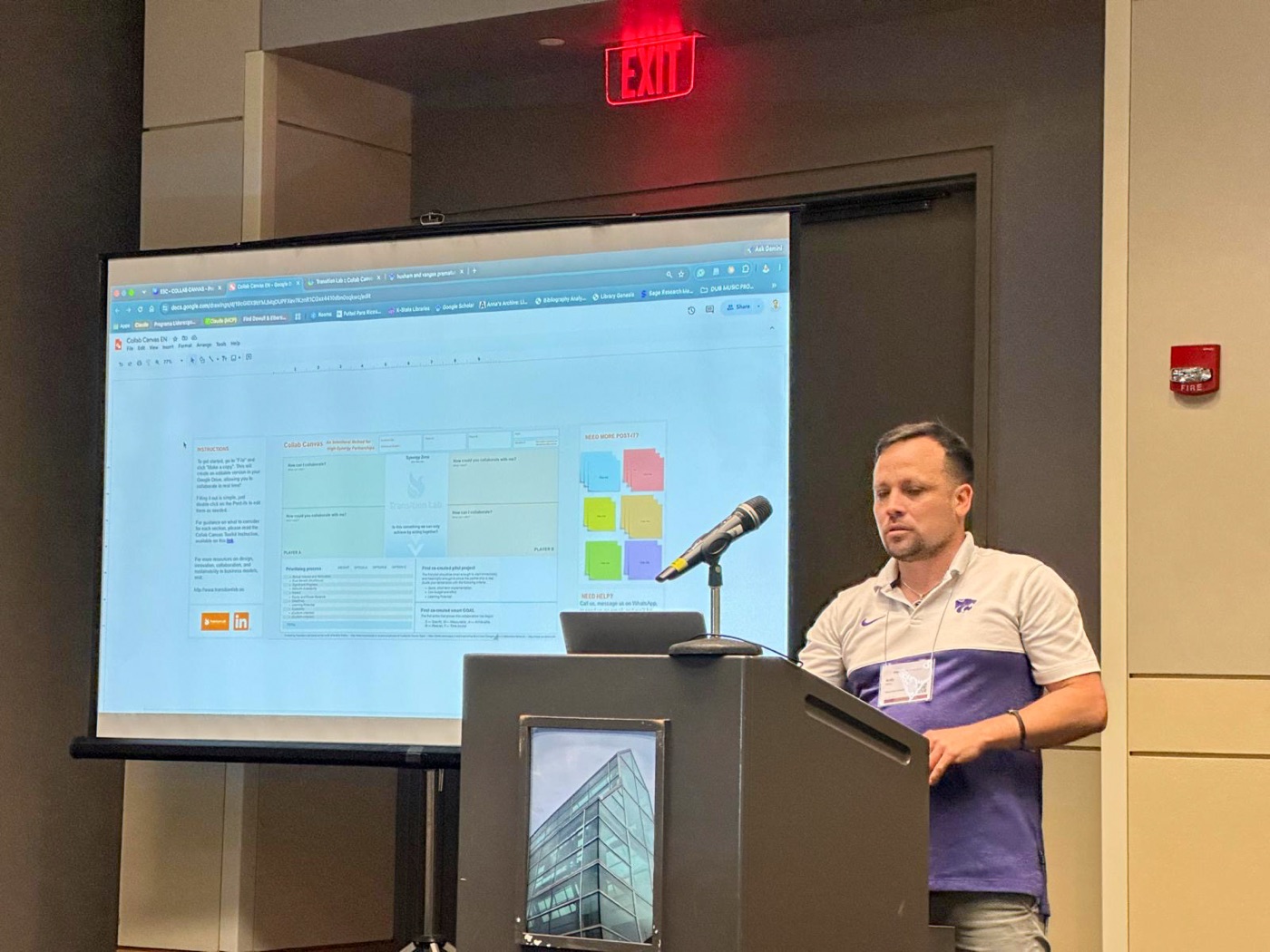 Presenting Collab Canvas at ESC conference